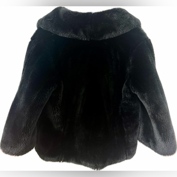 Black Faux Fur Coat - Picture 3 of 6